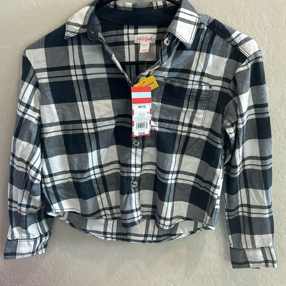 Cat  & Jack long Sleeve Over Sized Button Down - Picture 1 of 2